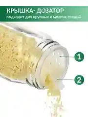 Баночки для специй стекло Shiny Kitchen, банки для приправ с наклейками, 12 шт