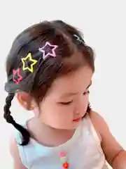 Лазурный заколки звездочки клик-клак для девочек, 10 штук