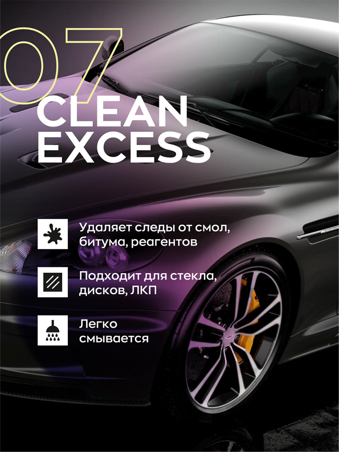 Очиститель битума и смолы деликатный / очиститель кузова Smart Open 07 CLEAN EXCESS, 0,5 л