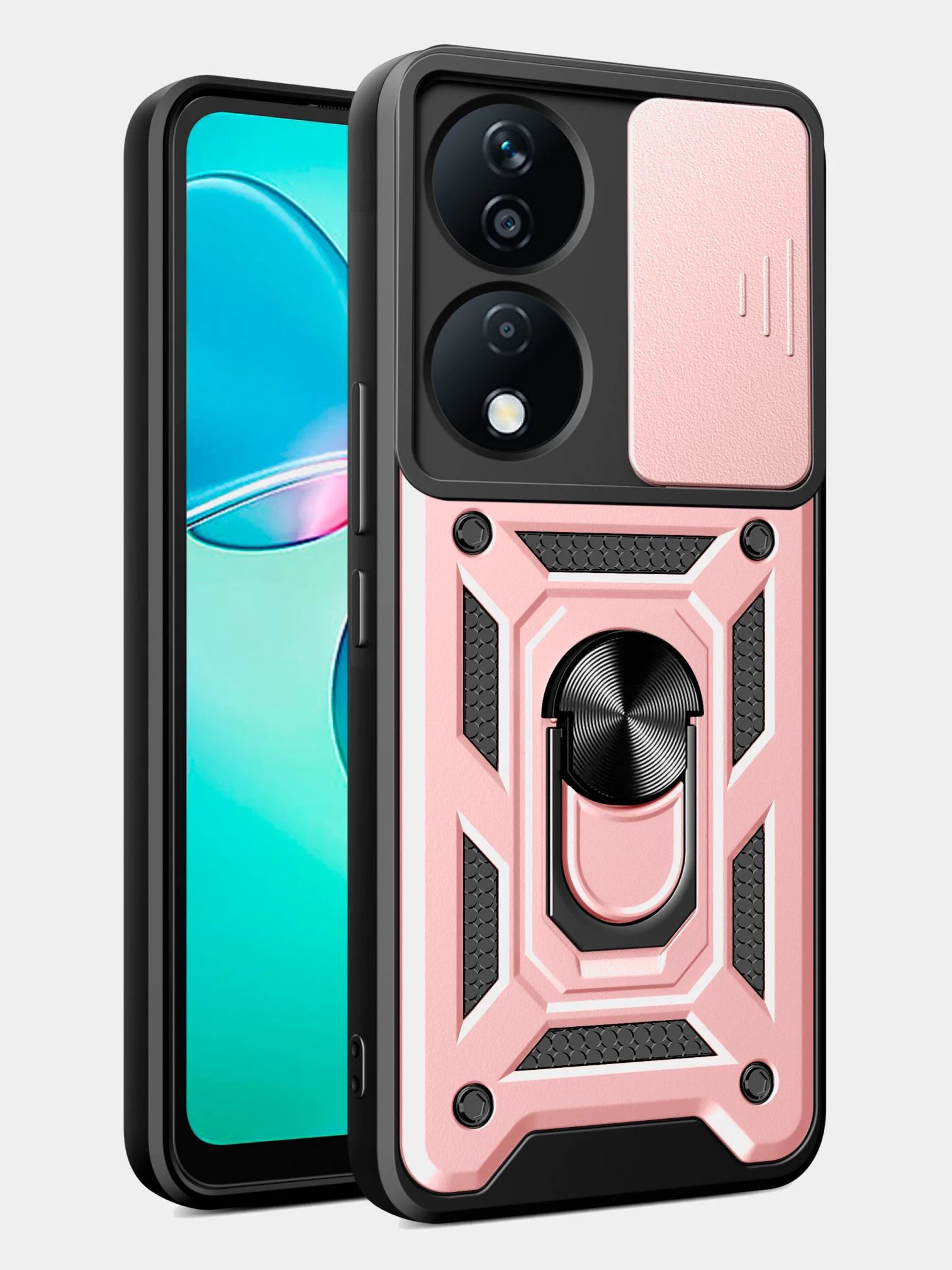 Хром чехол противоударный armors для Honor X7B / Хонор Х7В с защитой камеры
