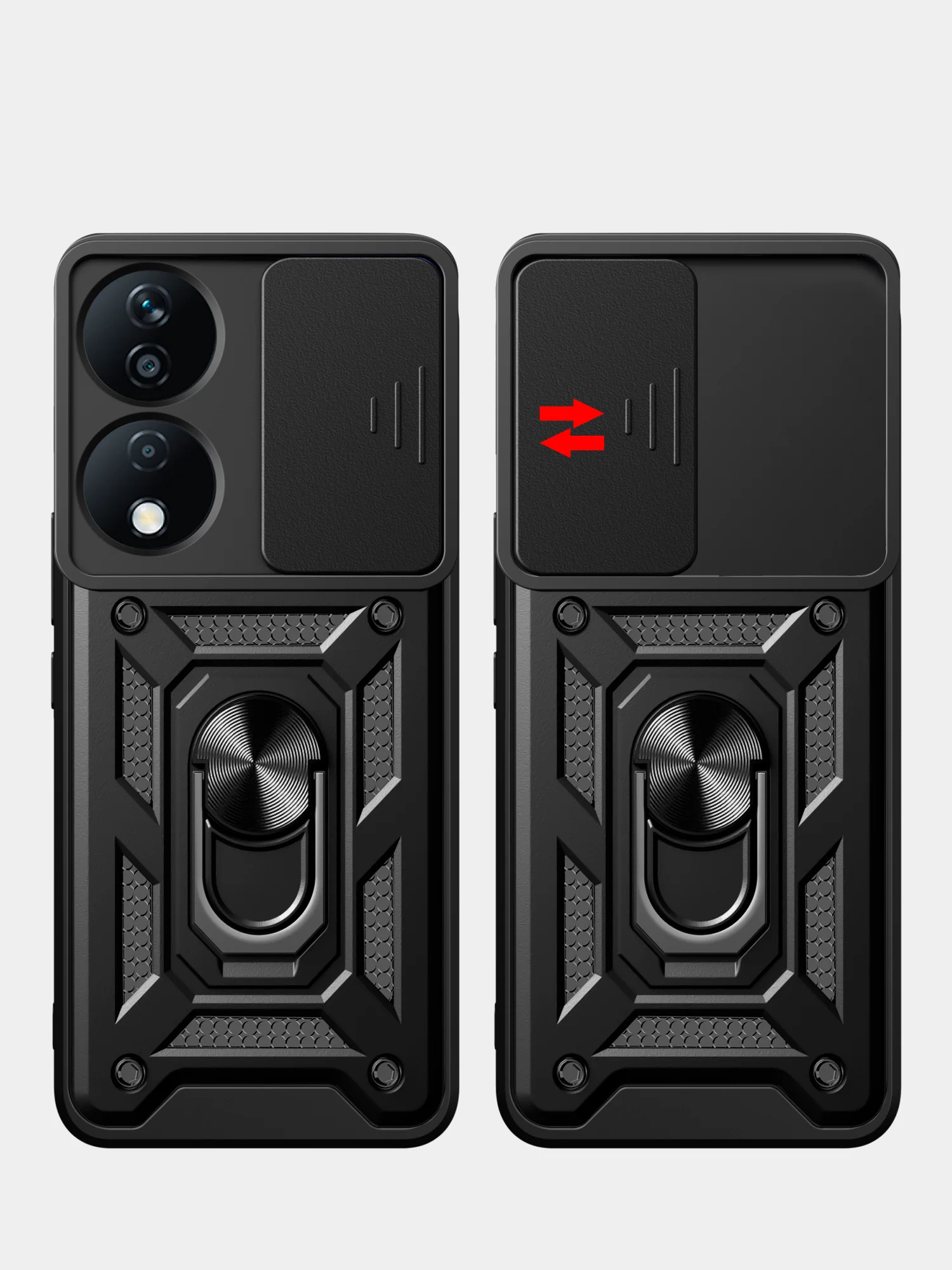 Черный чехол противоударный armors для Honor X7B / Хонор Х7В с защитой камеры