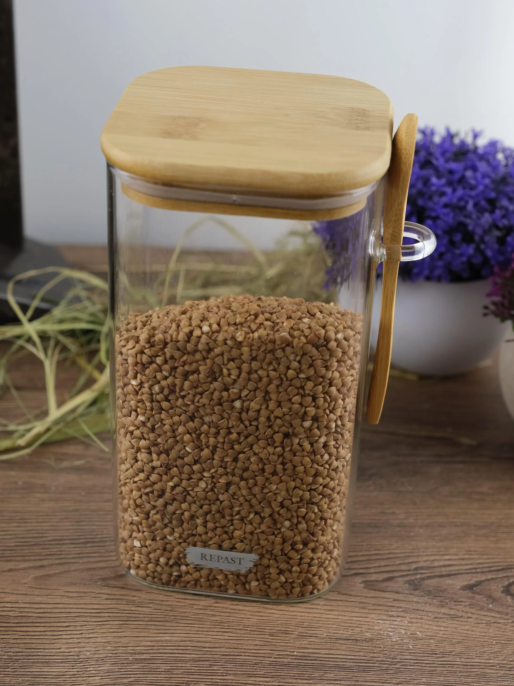 Прозрачный ёмкость для сыпучих продуктов Repast Comfort 1300 мл