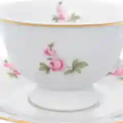 Белый набор чайных пар Repast Мейсенский букет классическая чашка (6 пар) 200 мл