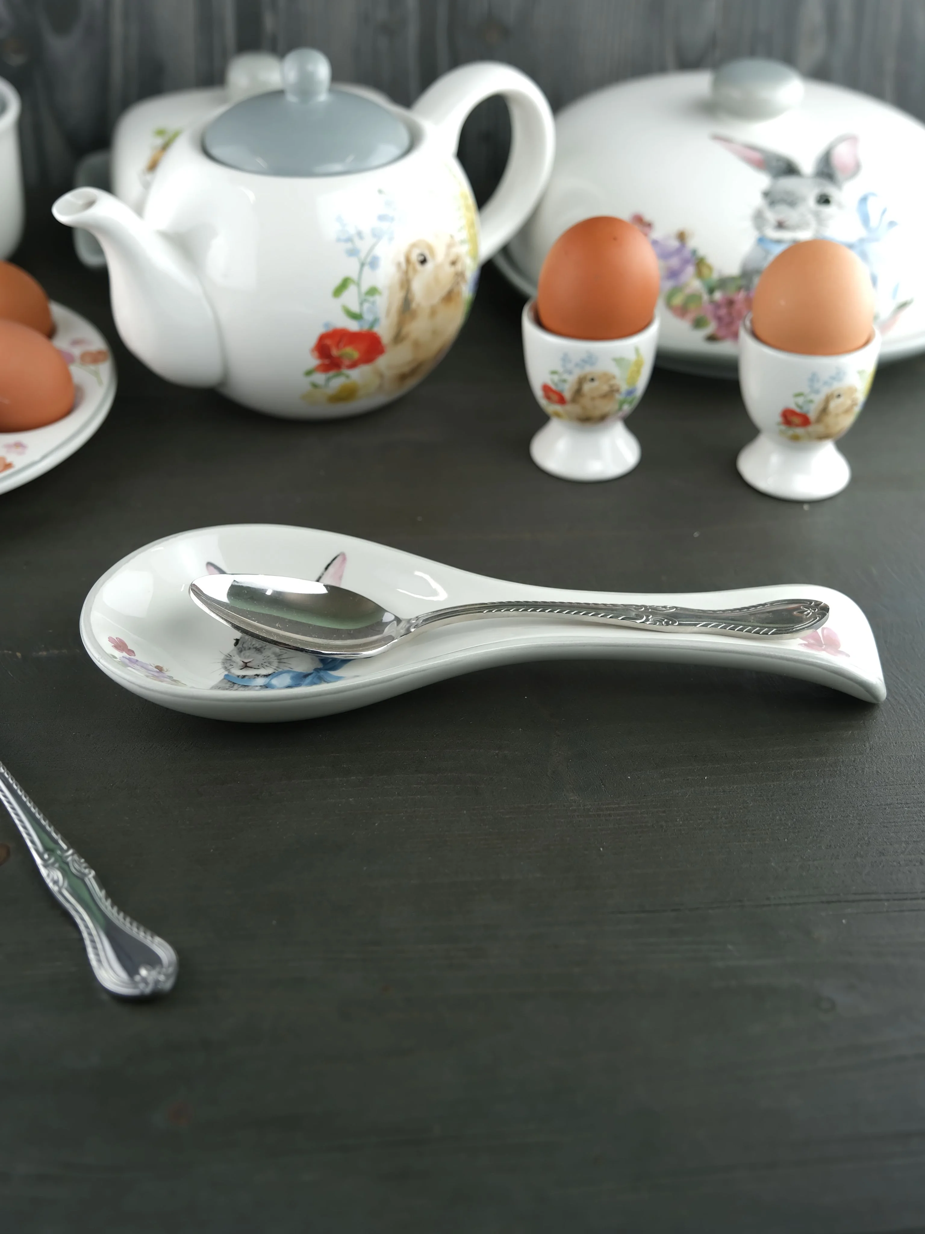 Белый подставка под ложку Repast Happy Easter 24,7*9*2,5 см