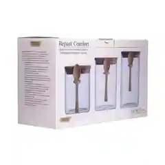 Прозрачный набор ёмкостей для сыпучих продуктов Repast Comfort 800/1100/1300 мл (3 шт)