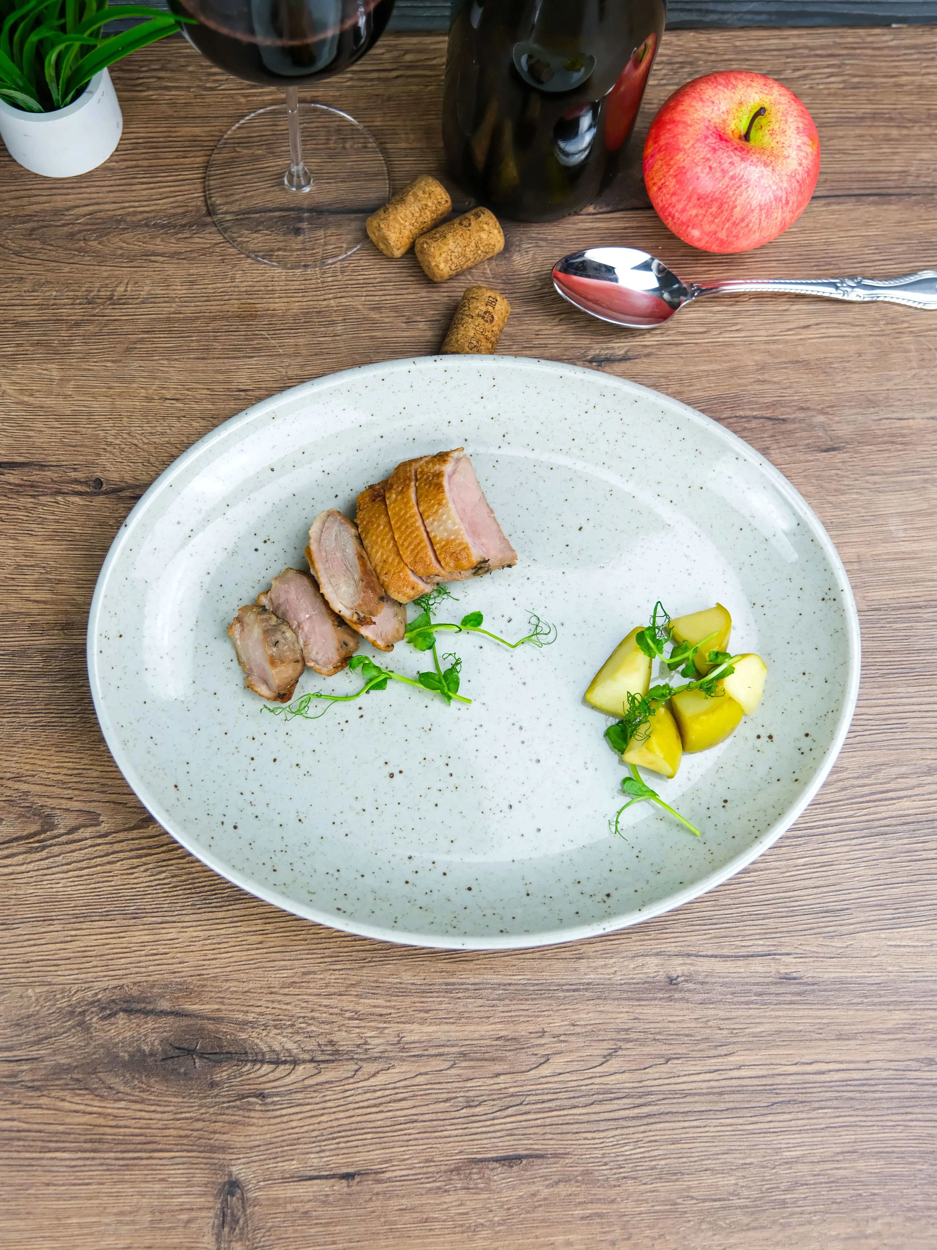 Бежевый блюдо овальное Repast lifestyle NATURAL 32 см