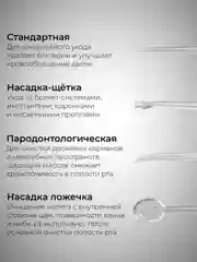 Белый ирригатор для зубов и полости рта беспроводной, поративный, 4 насадки