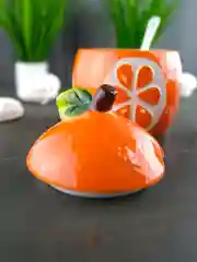 Оранжевый ёмкость для сыпучих продуктов с ложкой Repast Rich harvest Апельсин 10.8*10.8*13 см