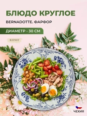 Блюдо круглое Bernadotte Синие розы 30 см