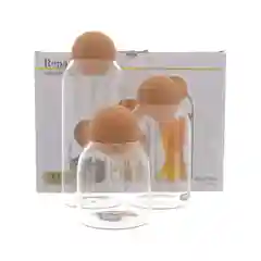 Прозрачный набор ёмкостей для сыпучих продуктов Repast Comfort 450 мл/750 мл/1 л (3 шт)