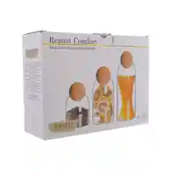 Прозрачный набор ёмкостей для сыпучих продуктов Repast Comfort 450 мл/750 мл/1 л (3 шт)