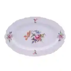 Белый блюдо овальное Bernadotte "Полевой цветок", 03755, 36 см