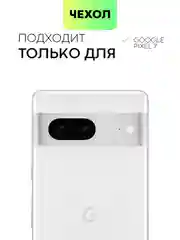 Прозрачный чехол для Google Pixel 7 силиконовый BROSCORP с защитой камер и противоразводной сеткой
