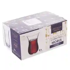 Прозрачный набор стаканов для чая Crystalite Bohemia Morus Армуд 130мл (6 шт)