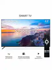 Телевизор Smart TV Harper 43U770TS 43" (108 см) UHD Frameless Android 11, 2Gb RAM+16Gb ROM