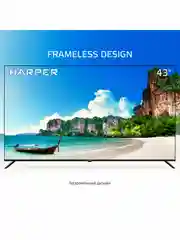Телевизор Smart TV Harper 43U770TS 43" (108 см) UHD Frameless Android 11, 2Gb RAM+16Gb ROM