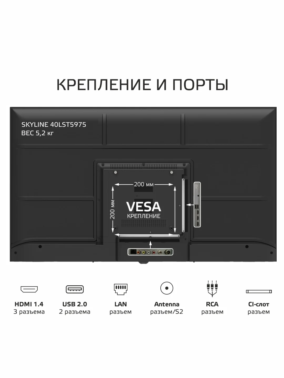 Телевизор SKYLINE 40LST5975 Смарт ТВ с Алисой 40" FHD Frameless Android 11, гарантия 1 год