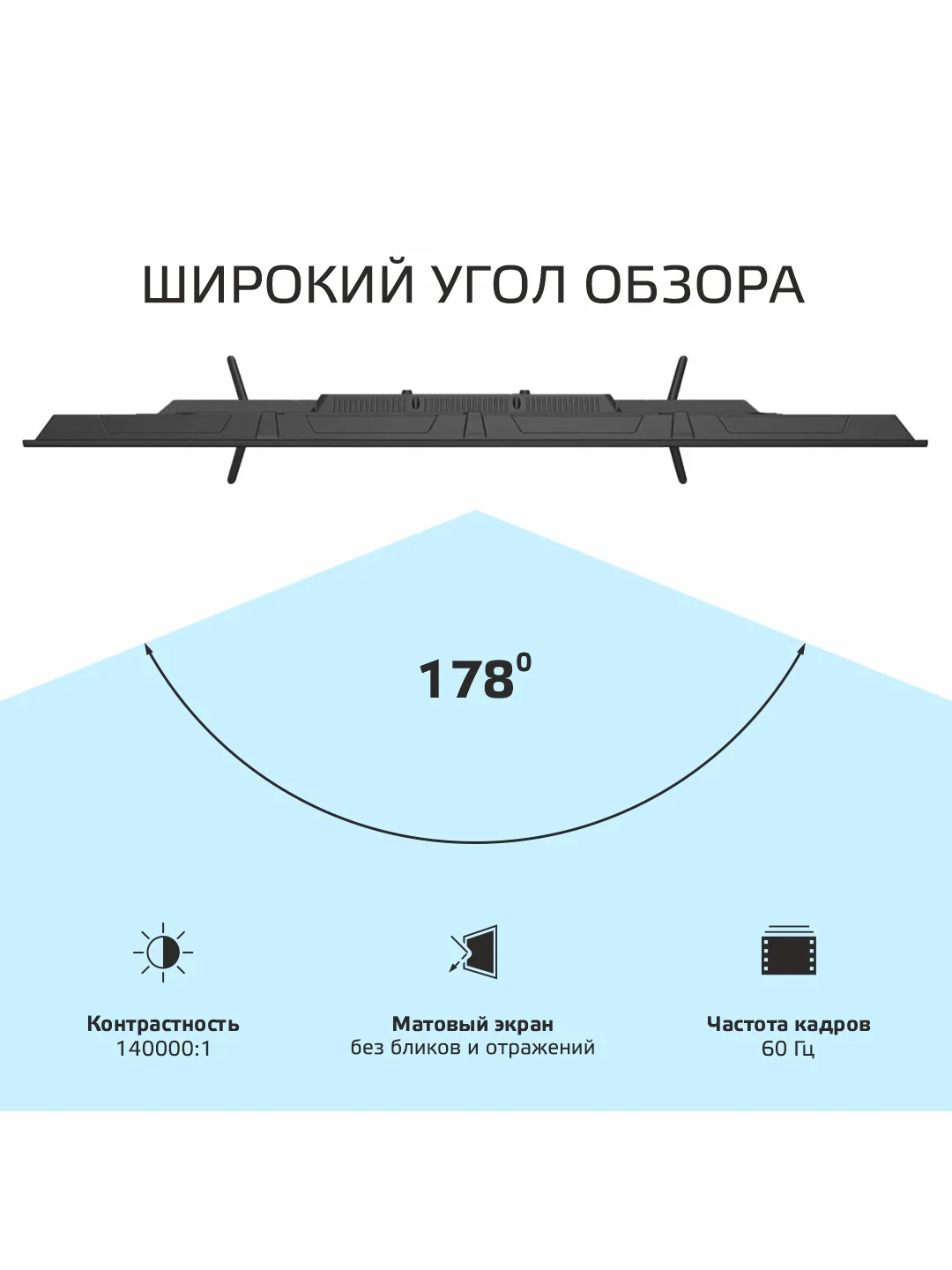 Телевизор ULTRA HD SKYLINE 58U7510, диагональ экрана 58" Android 11(AOSP), гарантия 1 год
