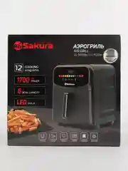 Белый аэрогриль электрический 6л, таймер, Sakura SA-7678