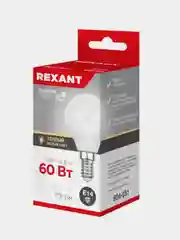 Лампа светодиодная REXANT Шарик, E14, 713 Лм, 2700K, 7,5 Вт