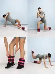Розовый утяжелители для ног и рук спортивные Shark Fit, грузы для фитнеса и спорта, 2 шт по 2 кг
