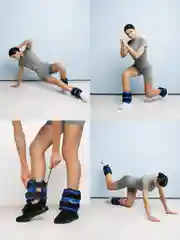 Синий утяжелители для ног и рук спортивные Shark Fit, грузы для фитнеса и спорта, 2 шт по 2 кг