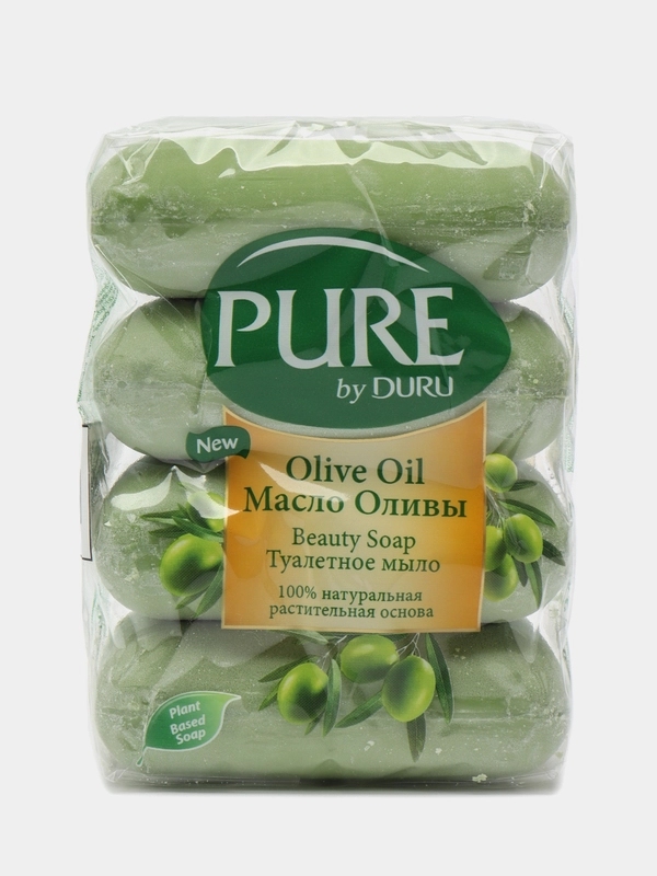 Мыло туалетное PURE by DURU Масло оливы 4*85 гр=340 гр