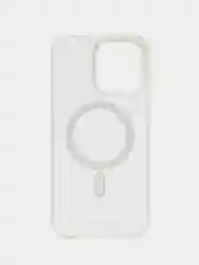 Белый чехол iPhone 13 pro, Pro Max, 14 Pro, Pro Max, 15 Pro,  Pro Max, MagSafe