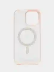 Белый чехол iPhone 13 pro, Pro Max, 14 Pro, Pro Max, 15 Pro,  Pro Max, MagSafe