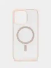 Белый чехол iPhone 13 pro, Pro Max, 14 Pro, Pro Max, 15 Pro,  Pro Max, MagSafe