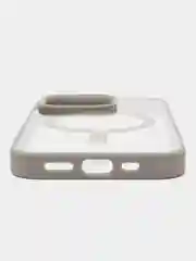 Серый чехол iPhone 13 pro, Pro Max, 14 Pro, Pro Max, 15 Pro,  Pro Max, MagSafe