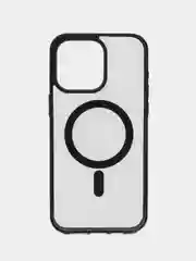 Черный чехол iPhone 13 pro, Pro Max, 14 Pro, Pro Max, 15 Pro,  Pro Max, MagSafe