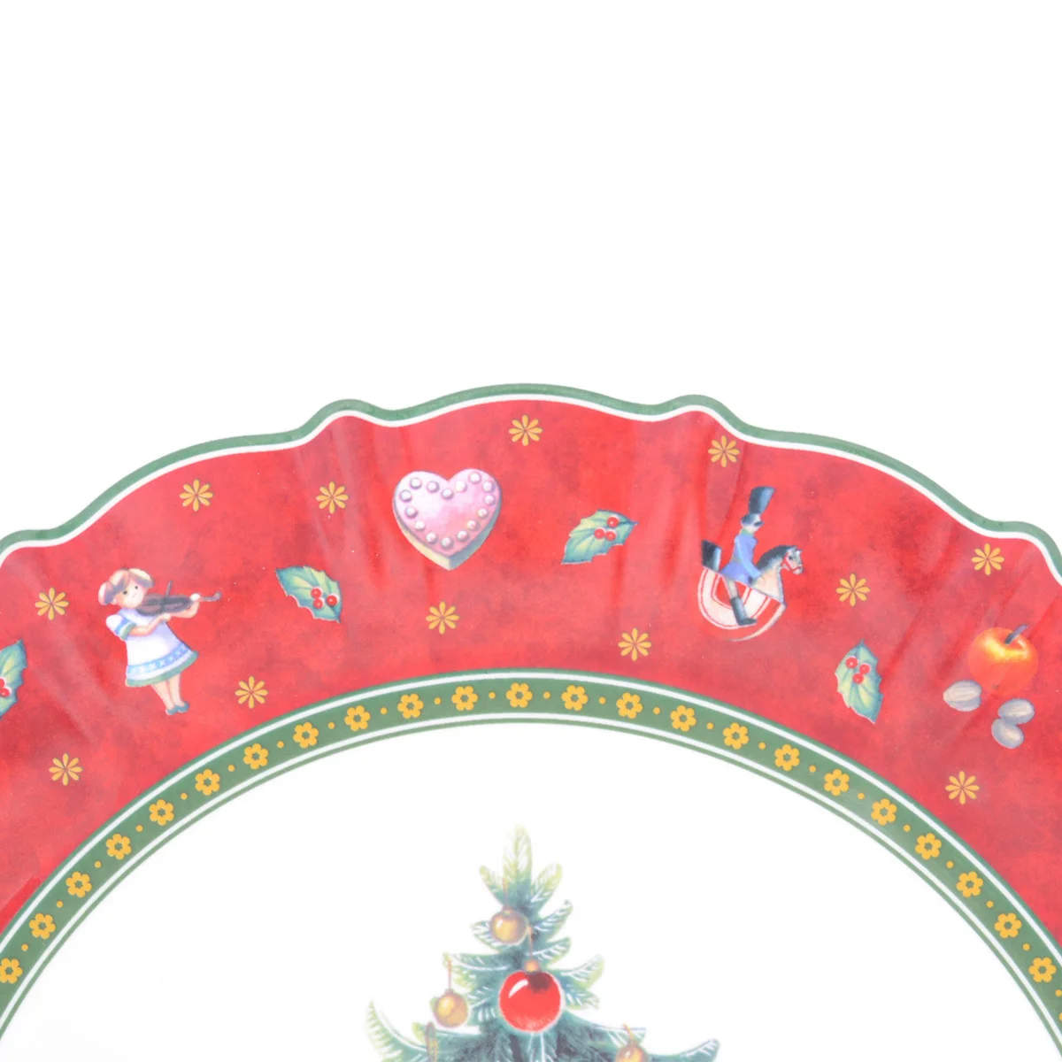Разноцветный блюдо круглое Repast Christmas world Bordo диаметр 30 см