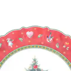 Разноцветный блюдо круглое Repast Christmas world Bordo диаметр 30 см