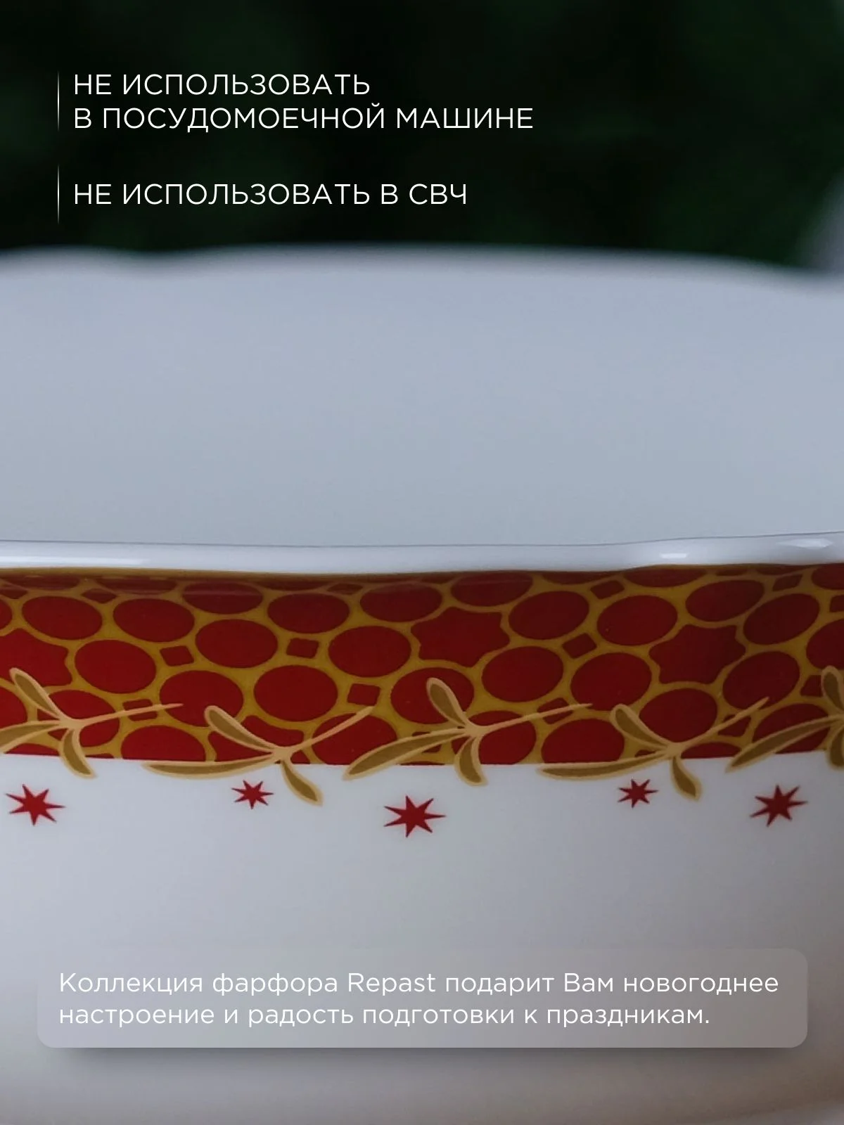 Разноцветный салатник Repast Christmas world Magic time диаметр 23,2 см