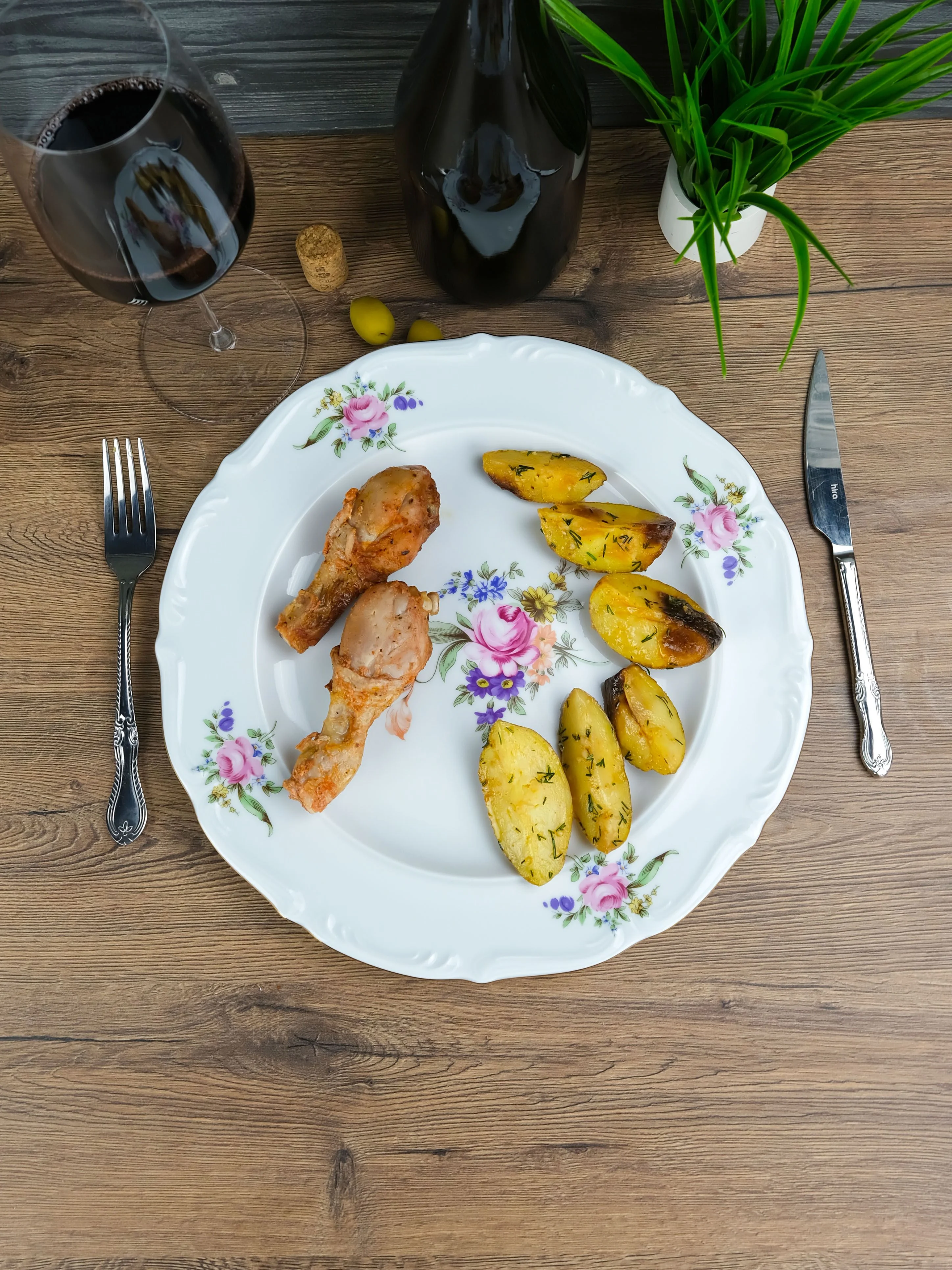 Белый блюдо круглое 32 см Repast Мейсенский букет