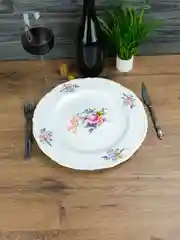 Белый блюдо круглое 32 см Repast Мейсенский букет