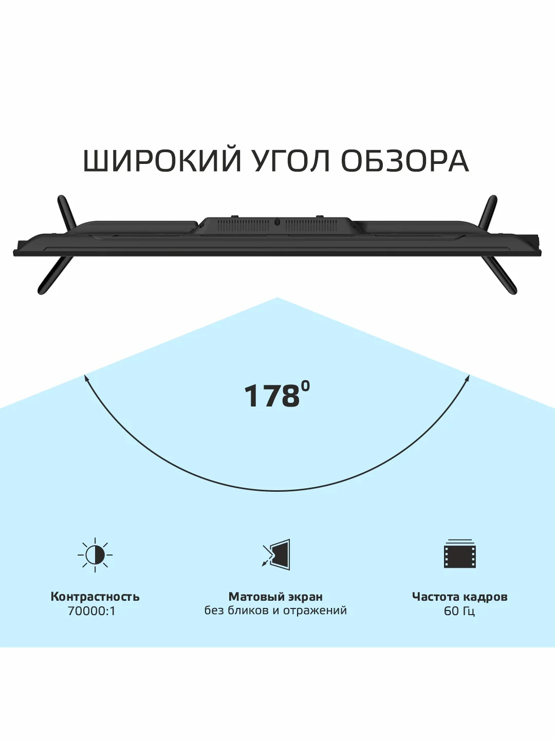 Телевизор HD OLTO 32T20H, DVB-T/T2 диагональ 32" (81 см), черный, гарантия 1 год
