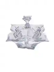 Прозрачный конфетница с крышкой Crystalite Bohemia Florale 20 см
