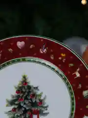 Разноцветный тарелка Repast Christmas world Bordo диаметр 21 см