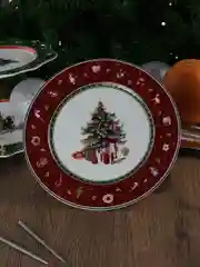 Разноцветный тарелка Repast Christmas world Bordo диаметр 21 см