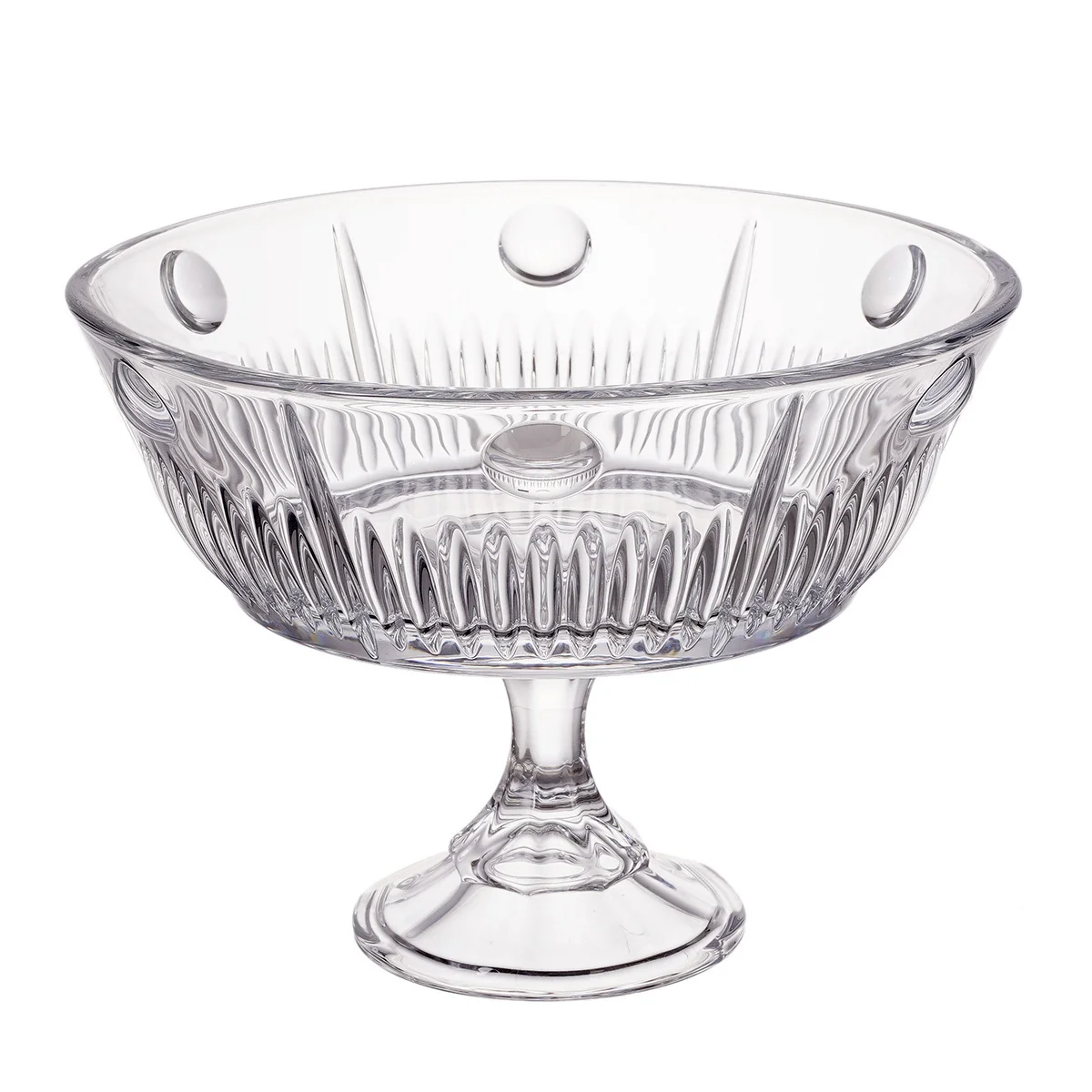 Прозрачный конфетница Crystalite Bohemia "Pluto-New Nova", на ножке, 22 см. 22753