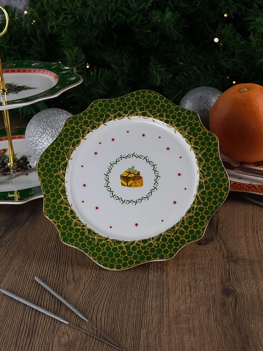 Разноцветный тарелка Repast Christmas world Magic time диаметр 21 см