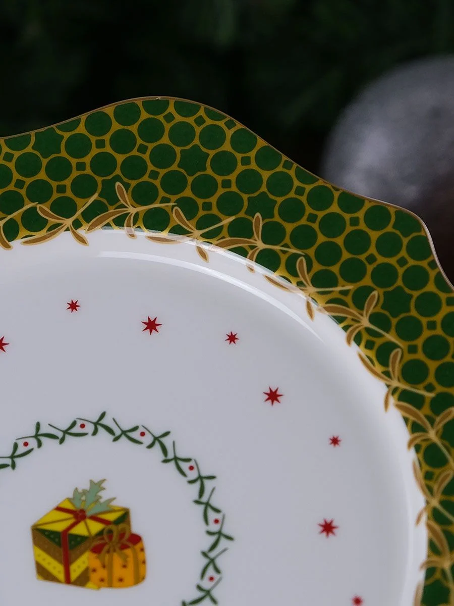 Разноцветный тарелка Repast Christmas world Magic time диаметр 21 см