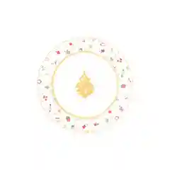Разноцветный блюдо круглое Repast Christmas world Toys yellow диаметр 30 см