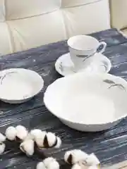Белый столовый набор сервиз обеденный фарфор Серебряные колосья Repast 25 предметов на 6 персон