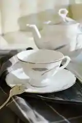 Белый столовый набор сервиз обеденный фарфор Серебряные колосья Repast 25 предметов на 6 персон