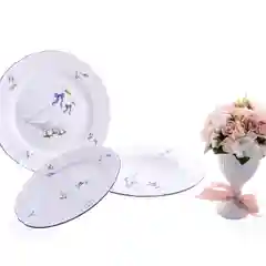 Белый набор плоских тарелок Repast 25 см Гусики (6 шт)