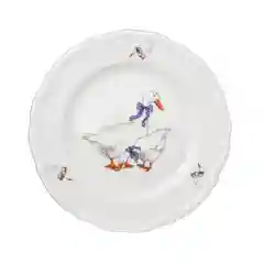 Белый набор плоских тарелок Repast 25 см Гусики (6 шт)