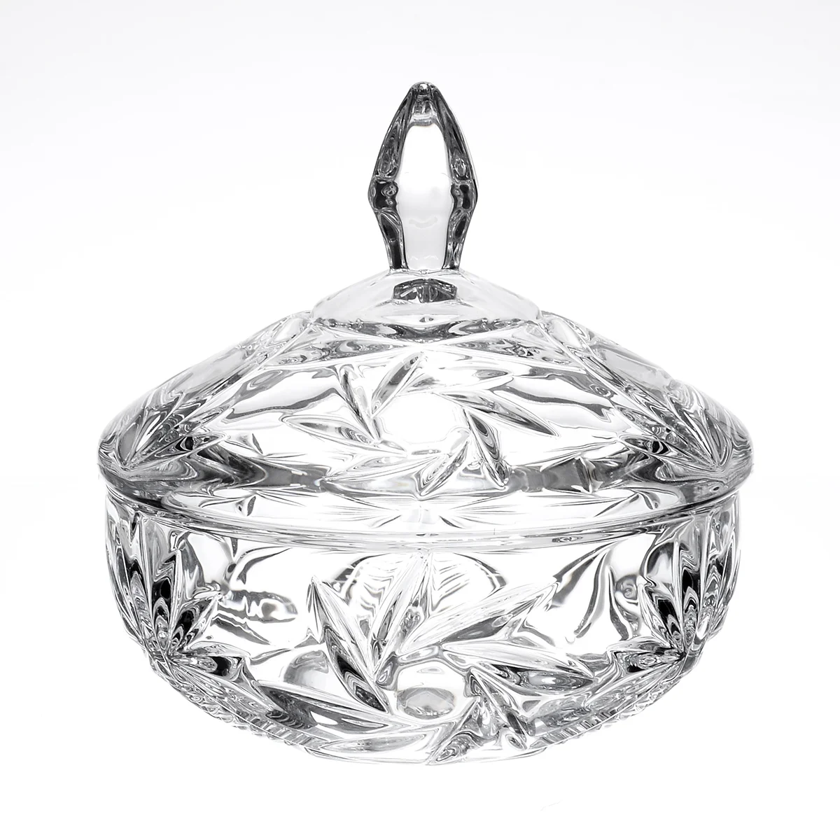 Прозрачный конфетница с крышкой Crystalite Bohemia 15 см